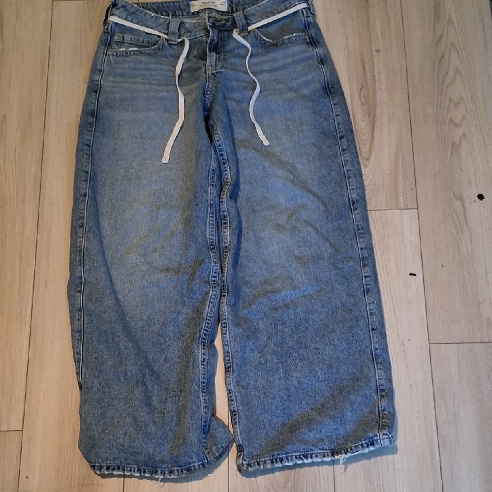 Hollister Blue Wide Leg Jeans